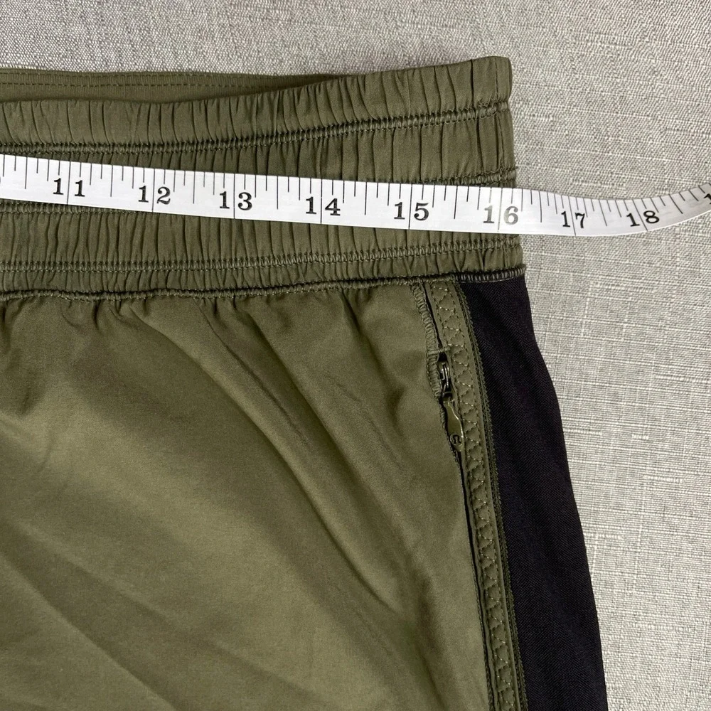 Lululemon For Love Crop 23 Swift Ultra Pant Women 10 Olive Green Black Mesh Lace